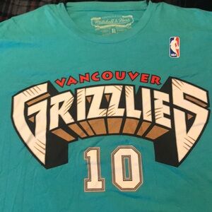 NBA Mens T-Shirt Vancouver grizzlies blue short sleeve
